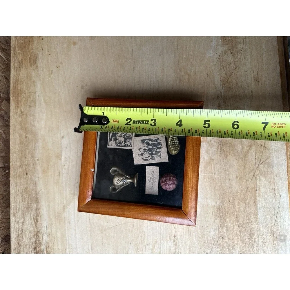 Small Framed Shadow Box Style Golf Art 4.5 inch approx GOLF CHAMPIONSHIP 1925